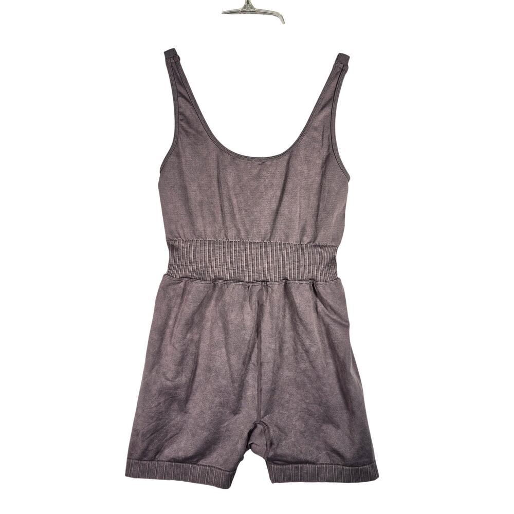 AEROPOSTALE Women’s Gray Purple Seamless Romper Strappy Back Size M